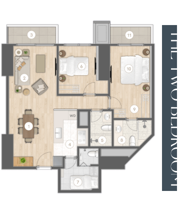 The Two-Bedroom - Unit A
