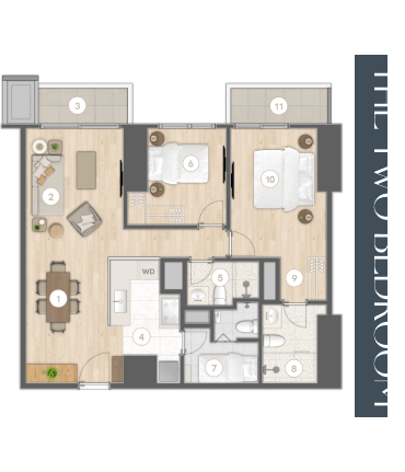 The Two-Bedroom - Unit B