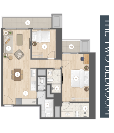The Two-Bedroom - Unit R