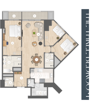 The Three-Bedroom - Unit W